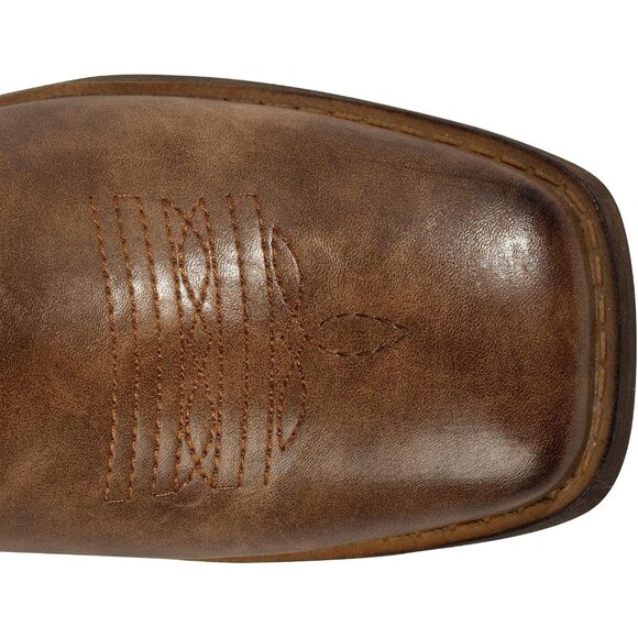 SheSole Womens Red Cowboy Square Toe Cowgirl Wide Calf Western Boots - Picture 3 of 9